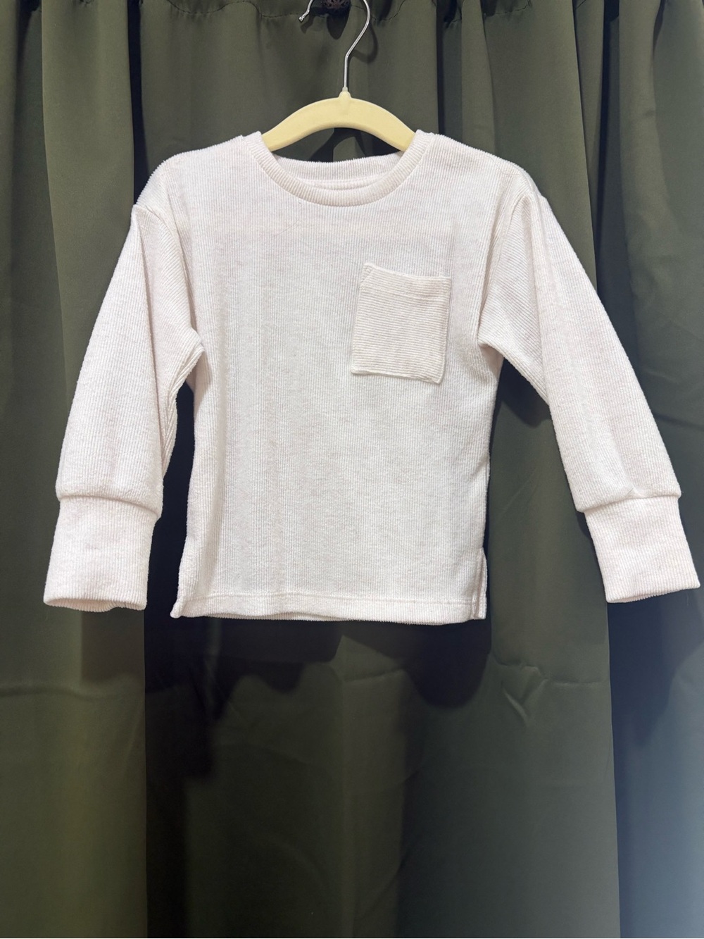 Primark Cream Long-Sleeve Pocket Tee